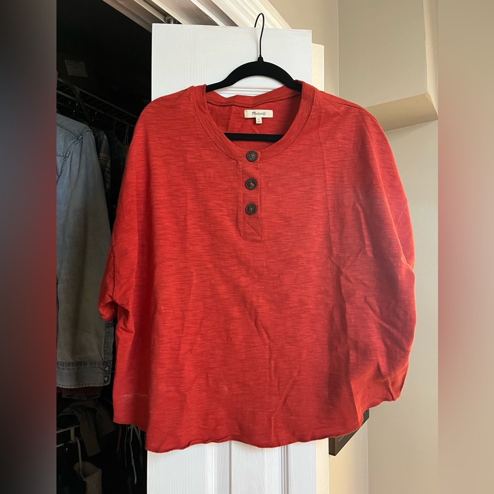 Madewell Cropped Henley Tee